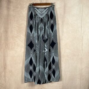 Leifsdottir Anthro Pleated Optic Palazzo Pant Size 6 Wide Leg Flowy 70's Retro